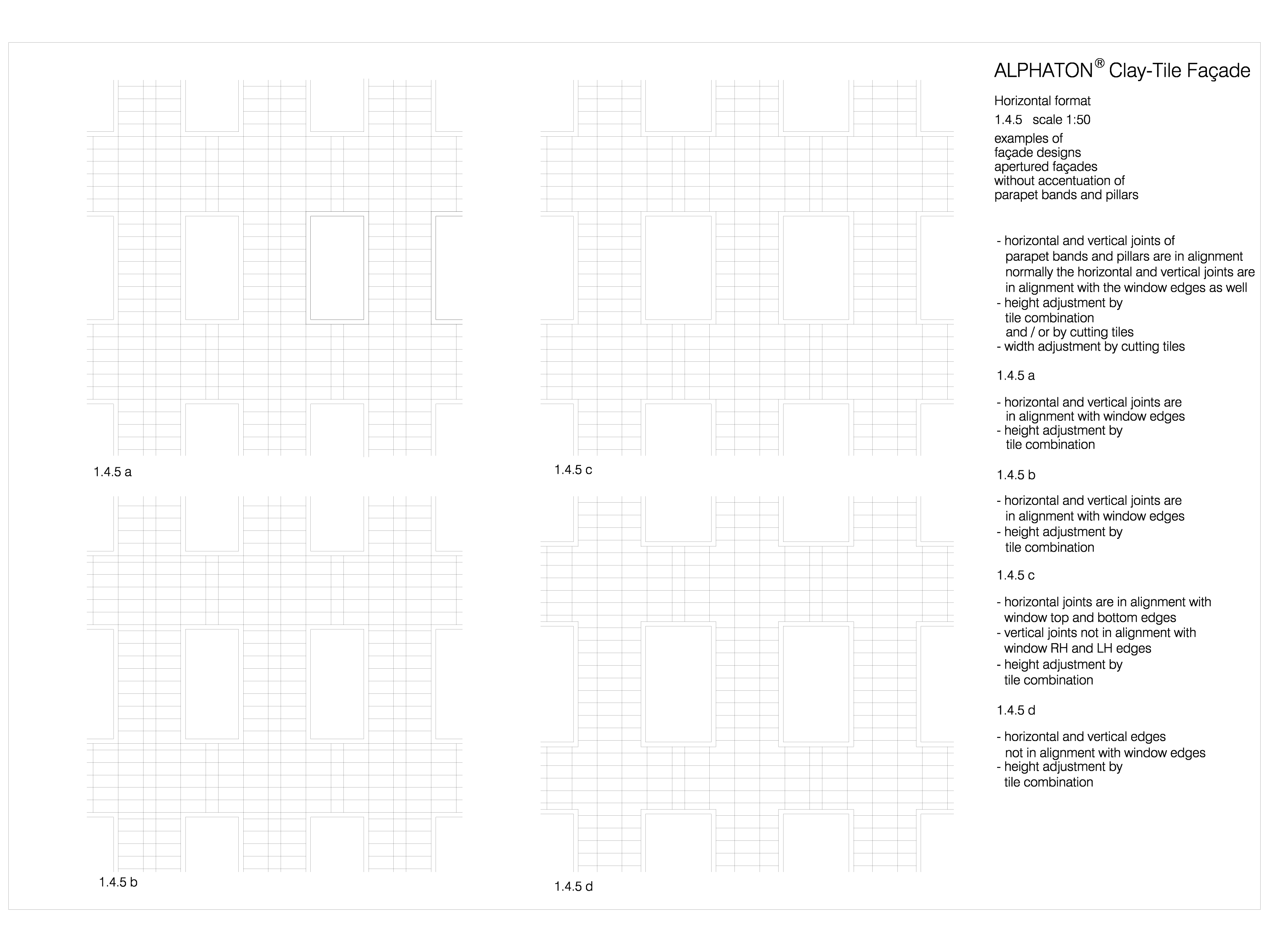 Pagina 1 - CAD-DWG Placaje ceramice pentru fatada - Montaj orizontal - Exemple de design...