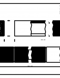 Placaje ceramice pentru fatada - Baghete de dimensiuni standard - Plan si sectiune verticala