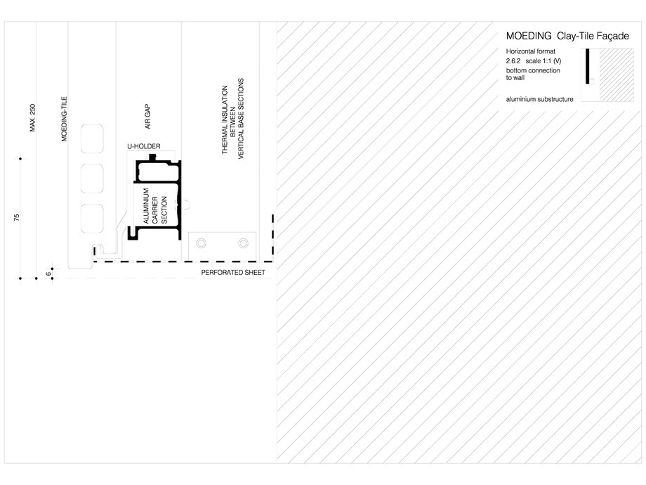 Pagina 1-CAD-DWG Placaje ceramice pentru fatada - Montaj orizontal pe structura de aluminiu - Sectiune...