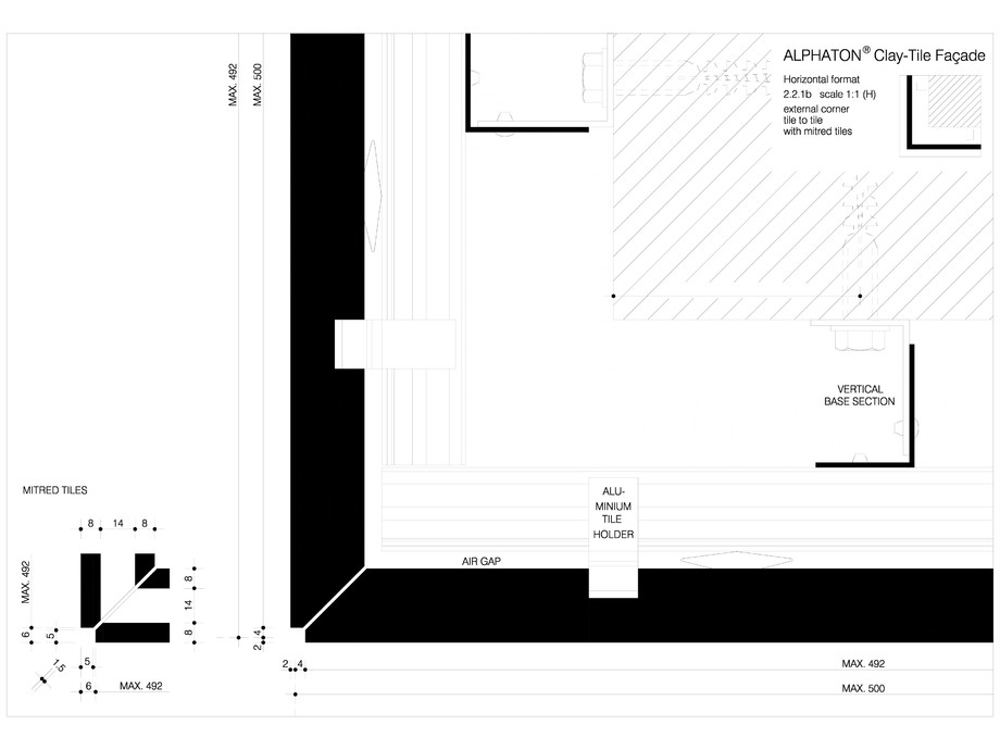 Pagina 1-CAD-DWG Placaje ceramice pentru fatada - Montaj pe structura de aluminiu - Detaliu colt exterior...