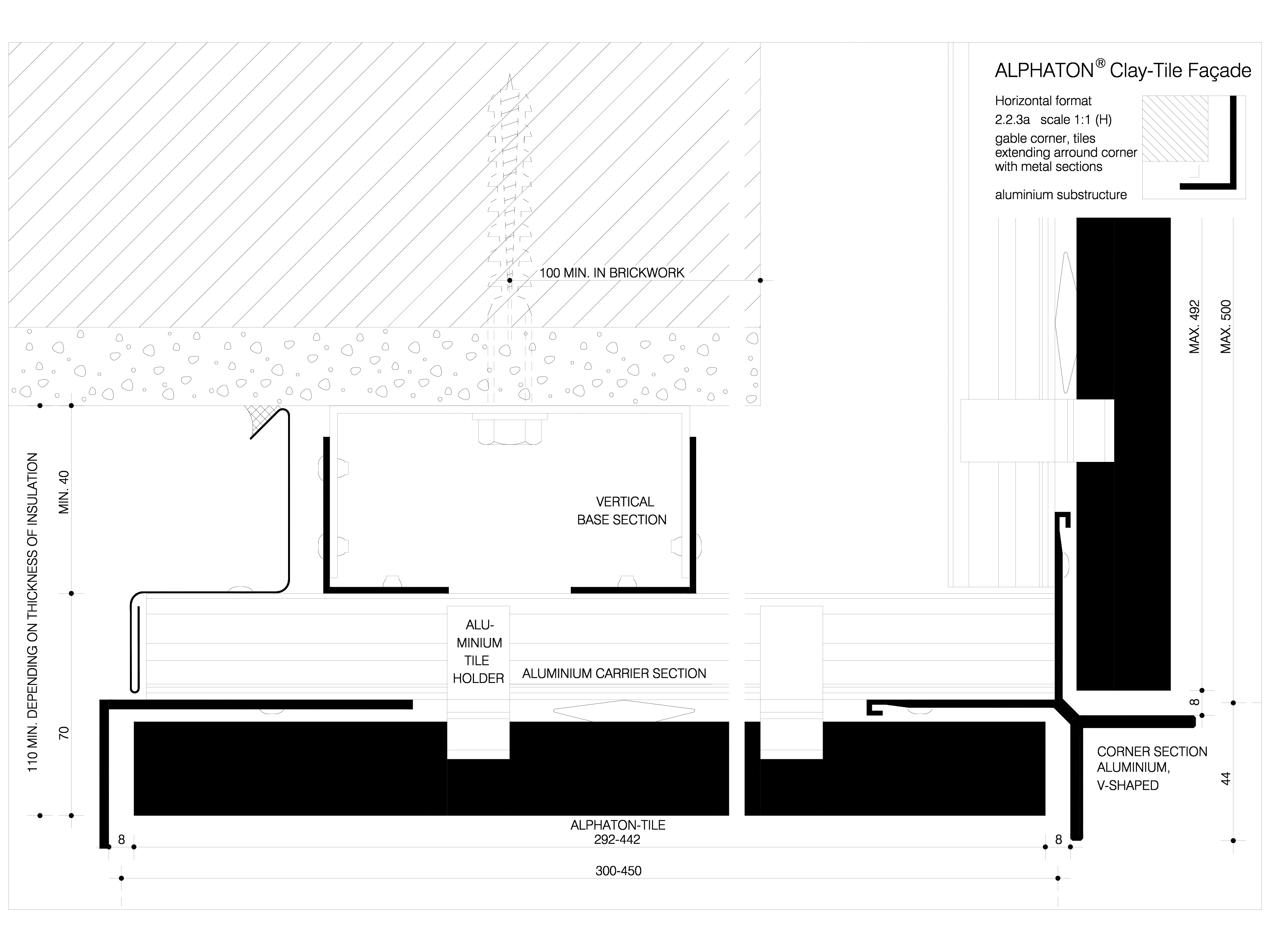 Pagina 1 - CAD-DWG Sisteme de placaje ceramice pentru fatada - Montaj orizontal pe structura de...