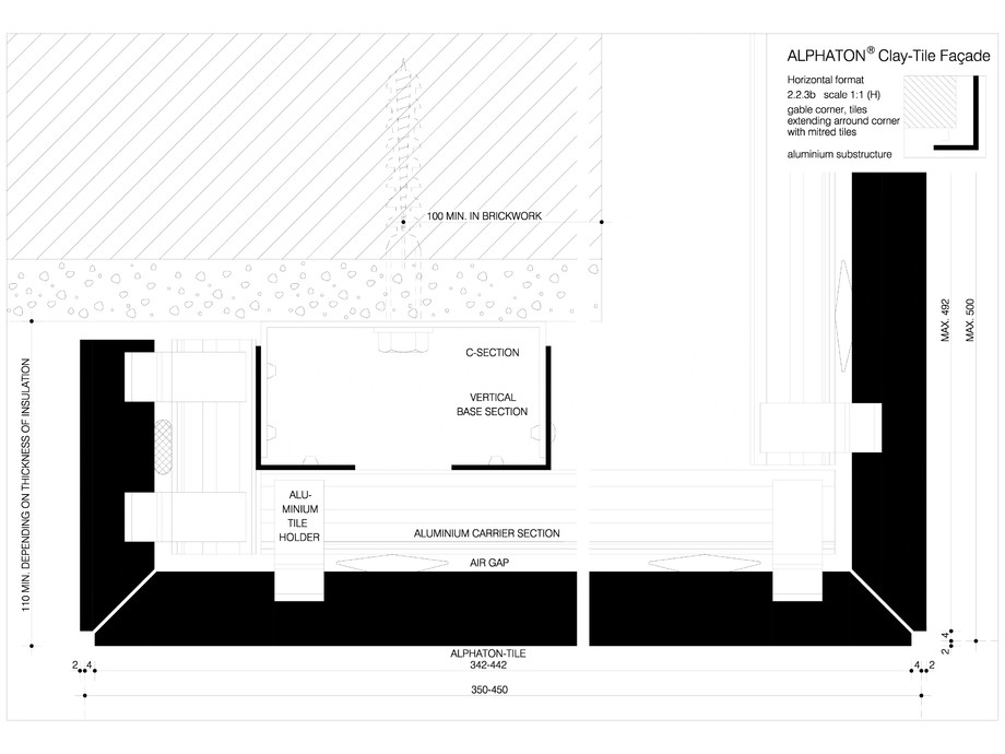 Pagina 1-CAD-DWG Sisteme de placaje ceramice pentru fatada - 2232 MOEDING Detaliu de produs LONGOTON 