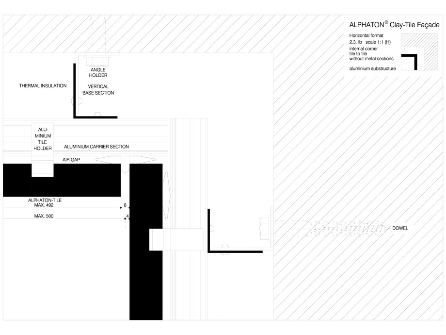Pagina 1-CAD-DWG Sisteme de placaje ceramice pentru fatada - 2312 MOEDING Detaliu de produs LONGOTON 