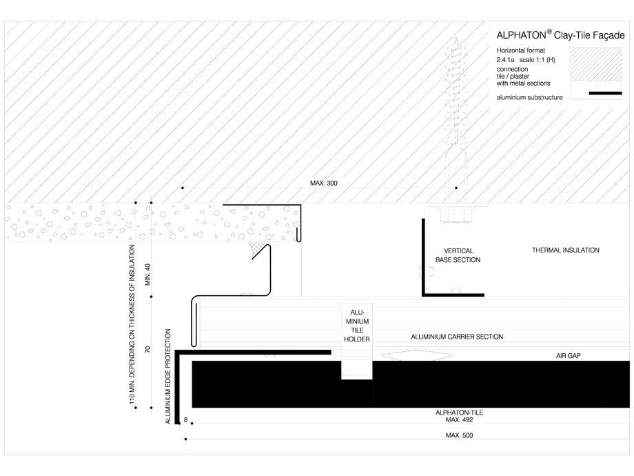 Pagina 1-CAD-DWG Sisteme de placaje ceramice pentru fatada - 2411 MOEDING Detaliu de produs LONGOTON 