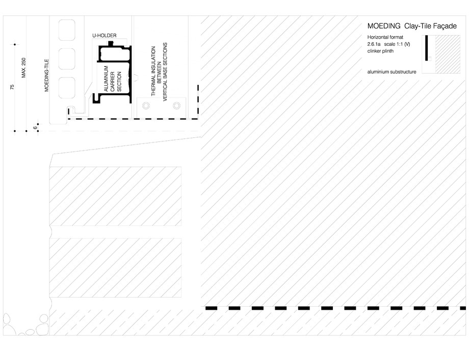 Pagina 1-CAD-DWG Sisteme de placaje ceramice pentru fatada - 2611 MOEDING Detaliu de produs LONGOTON 