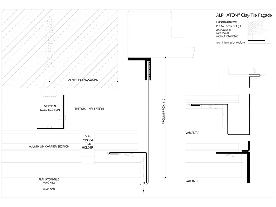 Pagina 1-CAD-DWG Sisteme de placaje ceramice pentru fatada - 2741 MOEDING Detaliu de produs LONGOTON 