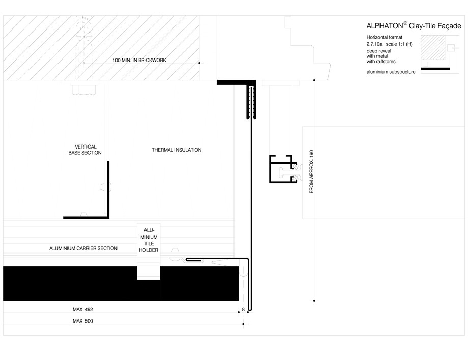 Pagina 1-CAD-DWG Sisteme de placaje ceramice pentru fatada - 27101 MOEDING Detaliu de produs LONGOTON 