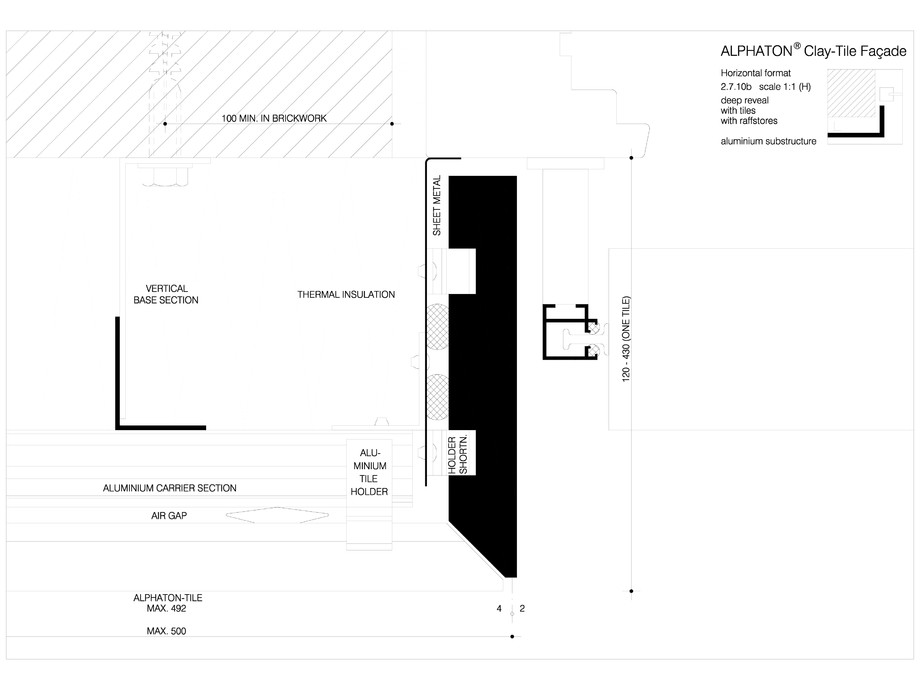 Pagina 1-CAD-DWG Sisteme de placaje ceramice pentru fatada - 27102 MOEDING Detaliu de produs LONGOTON 
