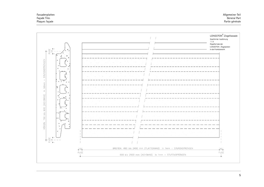 Pagina 5-CAD-PDF Sisteme de placaje ceramice pentru fatada  MOEDING Detaliu de montaj LONGOTON 