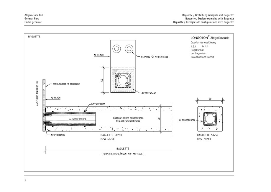 Pagina 6-CAD-PDF Sisteme de placaje ceramice pentru fatada  MOEDING Detaliu de montaj LONGOTON 