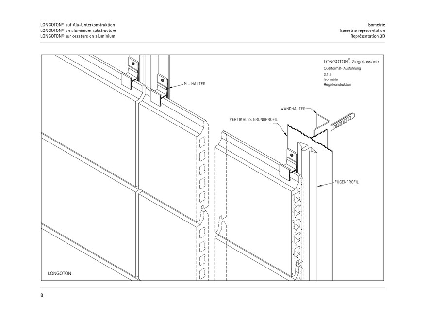 Pagina 8-CAD-PDF Sisteme de placaje ceramice pentru fatada  MOEDING Detaliu de montaj LONGOTON 