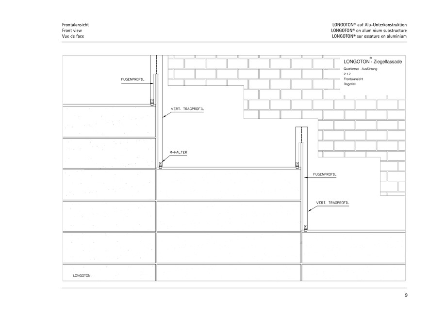 Pagina 9-CAD-PDF Sisteme de placaje ceramice pentru fatada  MOEDING Detaliu de montaj LONGOTON 
