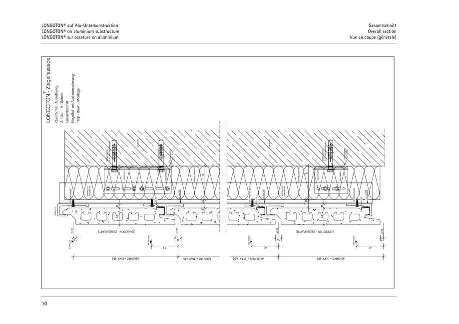 Pagina 10-CAD-PDF Sisteme de placaje ceramice pentru fatada  MOEDING Detaliu de montaj LONGOTON 