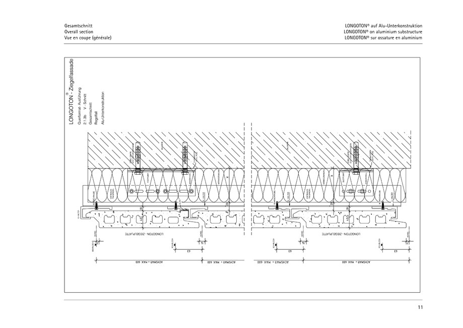 Pagina 11-CAD-PDF Sisteme de placaje ceramice pentru fatada  MOEDING Detaliu de montaj LONGOTON 