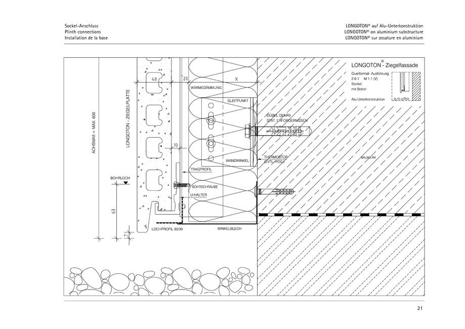 Pagina 21-CAD-PDF Sisteme de placaje ceramice pentru fatada  MOEDING Detaliu de montaj LONGOTON 