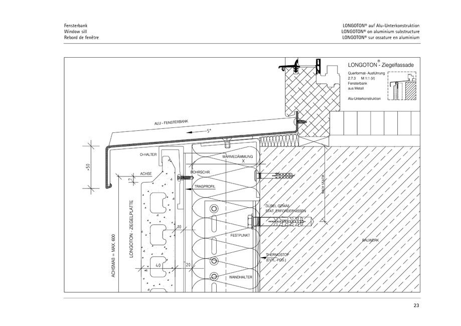 Pagina 23-CAD-PDF Sisteme de placaje ceramice pentru fatada  MOEDING Detaliu de montaj LONGOTON 
