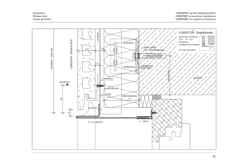 Pagina 25-CAD-PDF Sisteme de placaje ceramice pentru fatada  MOEDING Detaliu de montaj LONGOTON 