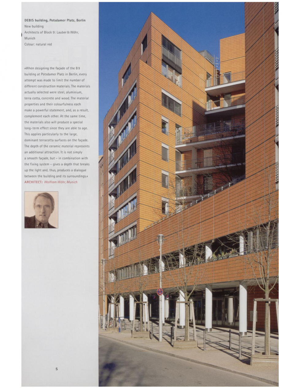 Pagina 2-Sisteme de placaje ceramice pentru fatada
 MOEDING ALPHATON Lucrari, proiecte Engleza 