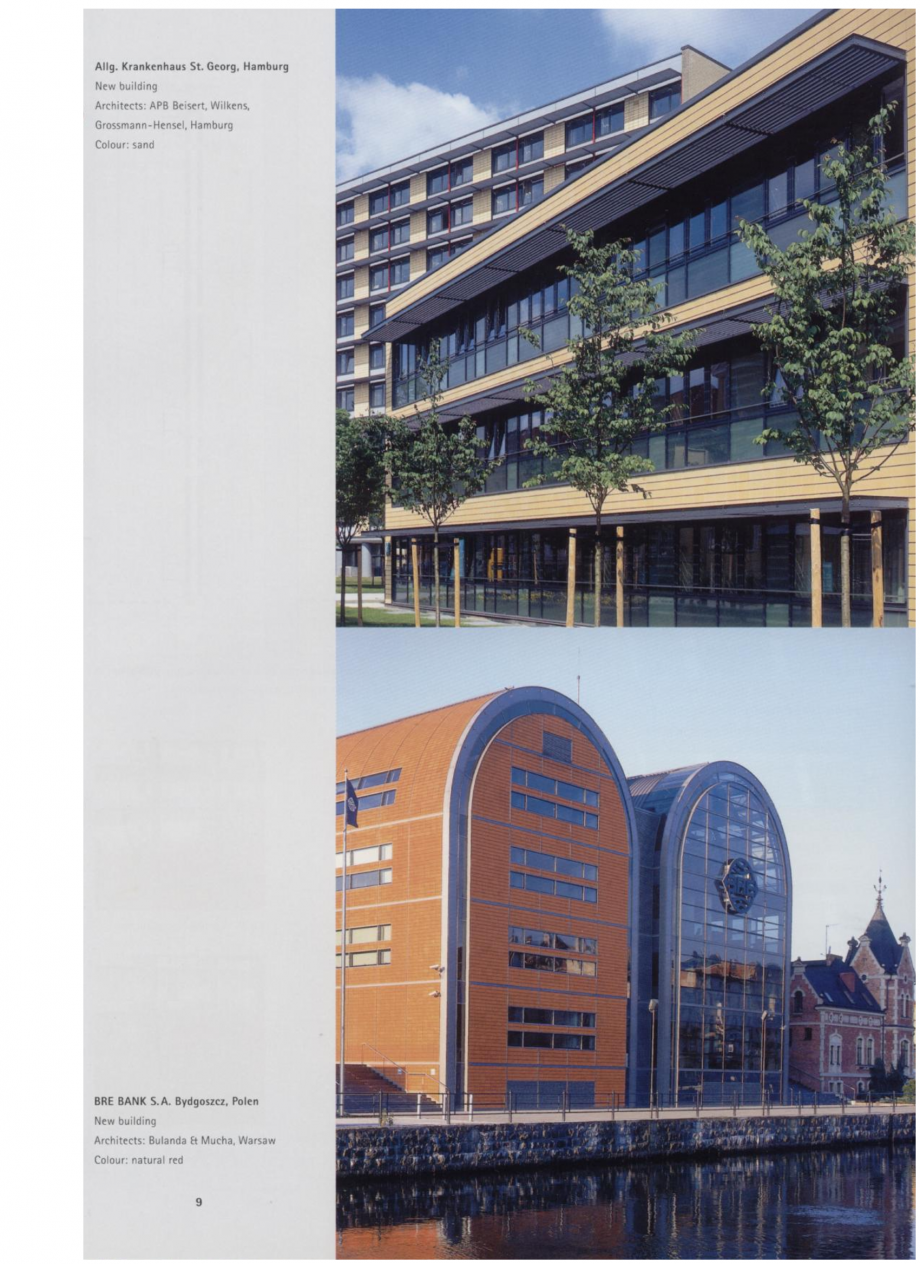 Pagina 4-Sisteme de placaje ceramice pentru fatada
 MOEDING ALPHATON Lucrari, proiecte Engleza 