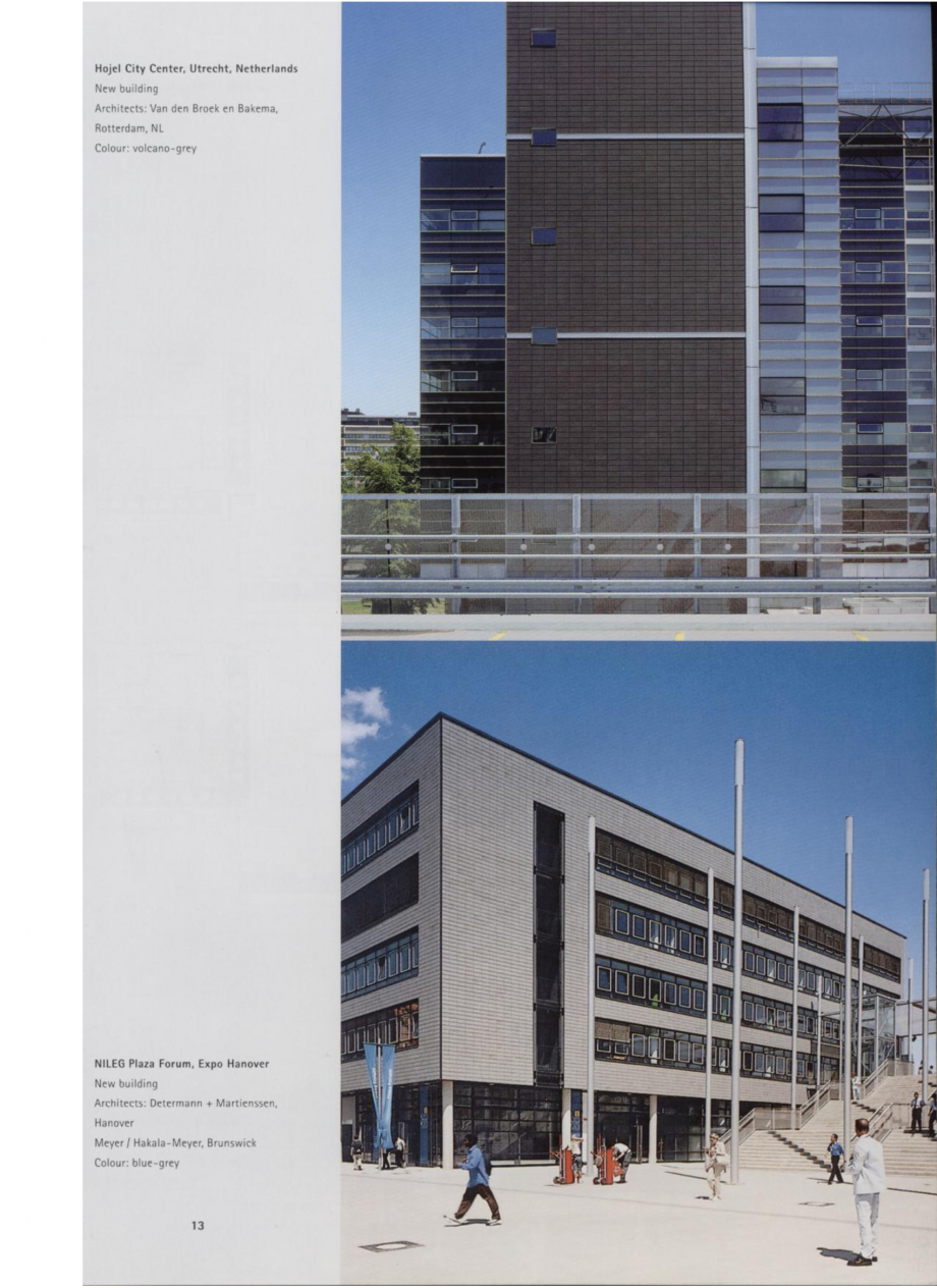 Pagina 7-Sisteme de placaje ceramice pentru fatada
 MOEDING ALPHATON Lucrari, proiecte Engleza 