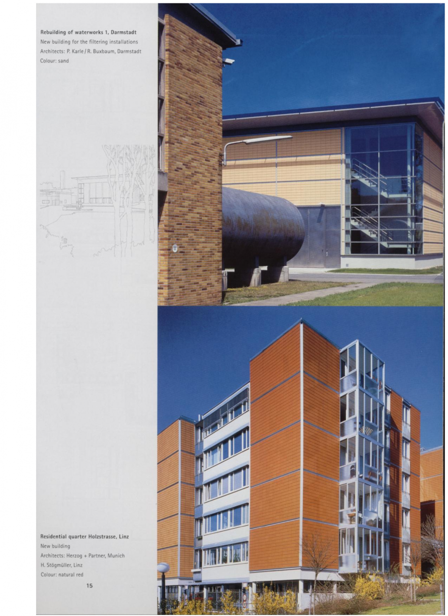 Pagina 8-Sisteme de placaje ceramice pentru fatada
 MOEDING ALPHATON Lucrari, proiecte Engleza 