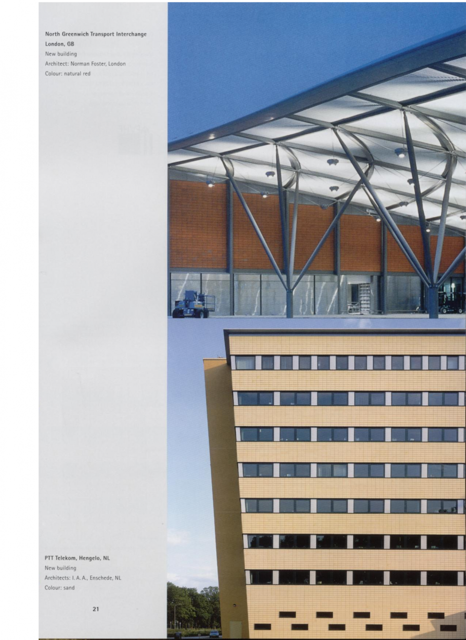 Pagina 11-Sisteme de placaje ceramice pentru fatada
 MOEDING ALPHATON Lucrari, proiecte Engleza 