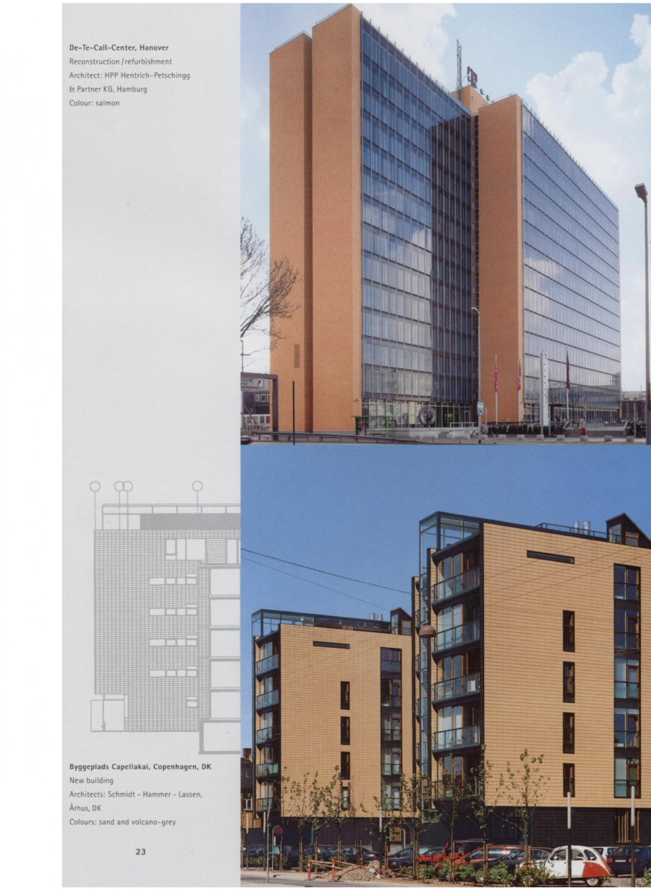 Pagina 12-Sisteme de placaje ceramice pentru fatada
 MOEDING ALPHATON Lucrari, proiecte Engleza 