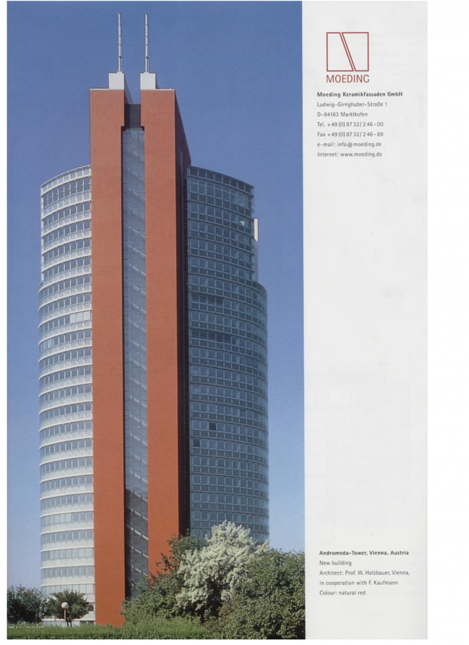 Pagina 15-Sisteme de placaje ceramice pentru fatada
 MOEDING ALPHATON Lucrari, proiecte Engleza 