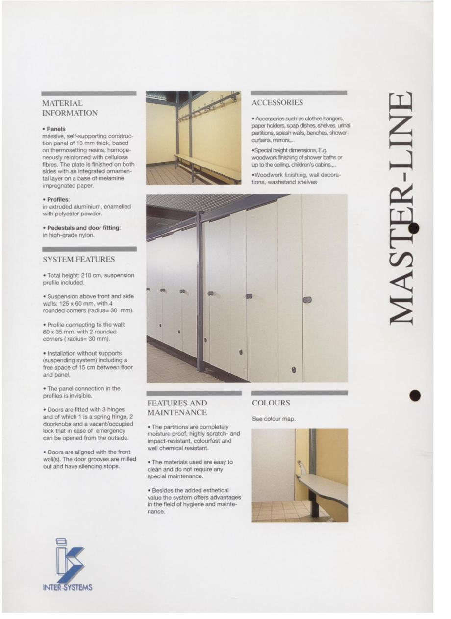 Pagina 2-Cabine sanitare
 SANI-CAB MASTER-LINE Catalog, brosura Engleza 