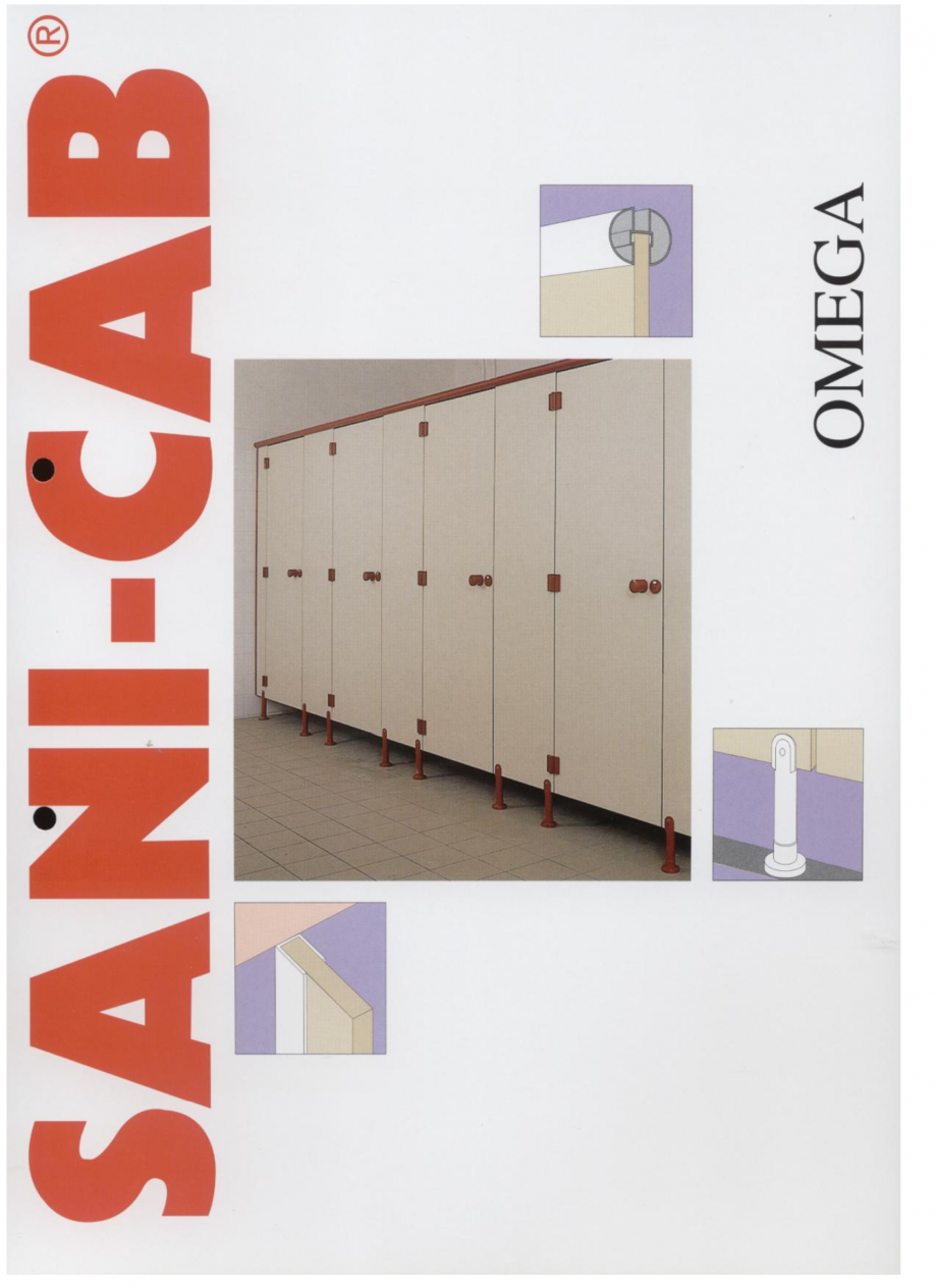 Pagina 1-Cabine sanitare
 SANI-CAB OMEGA Catalog, brosura Engleza 