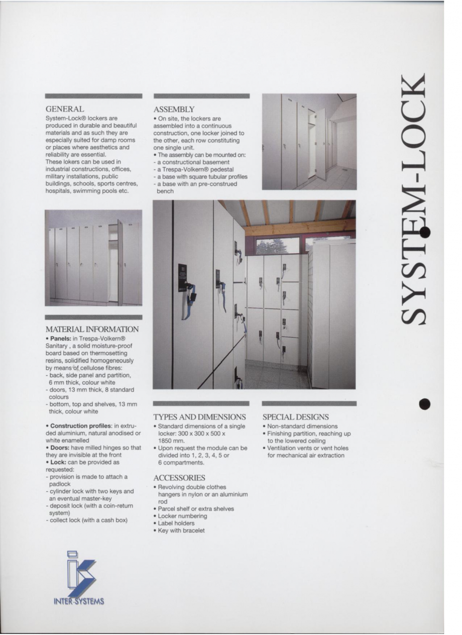 Pagina 2-Peretii sanitari SANI-CAB SYSTEM LOCK Catalog, brosura Engleza 