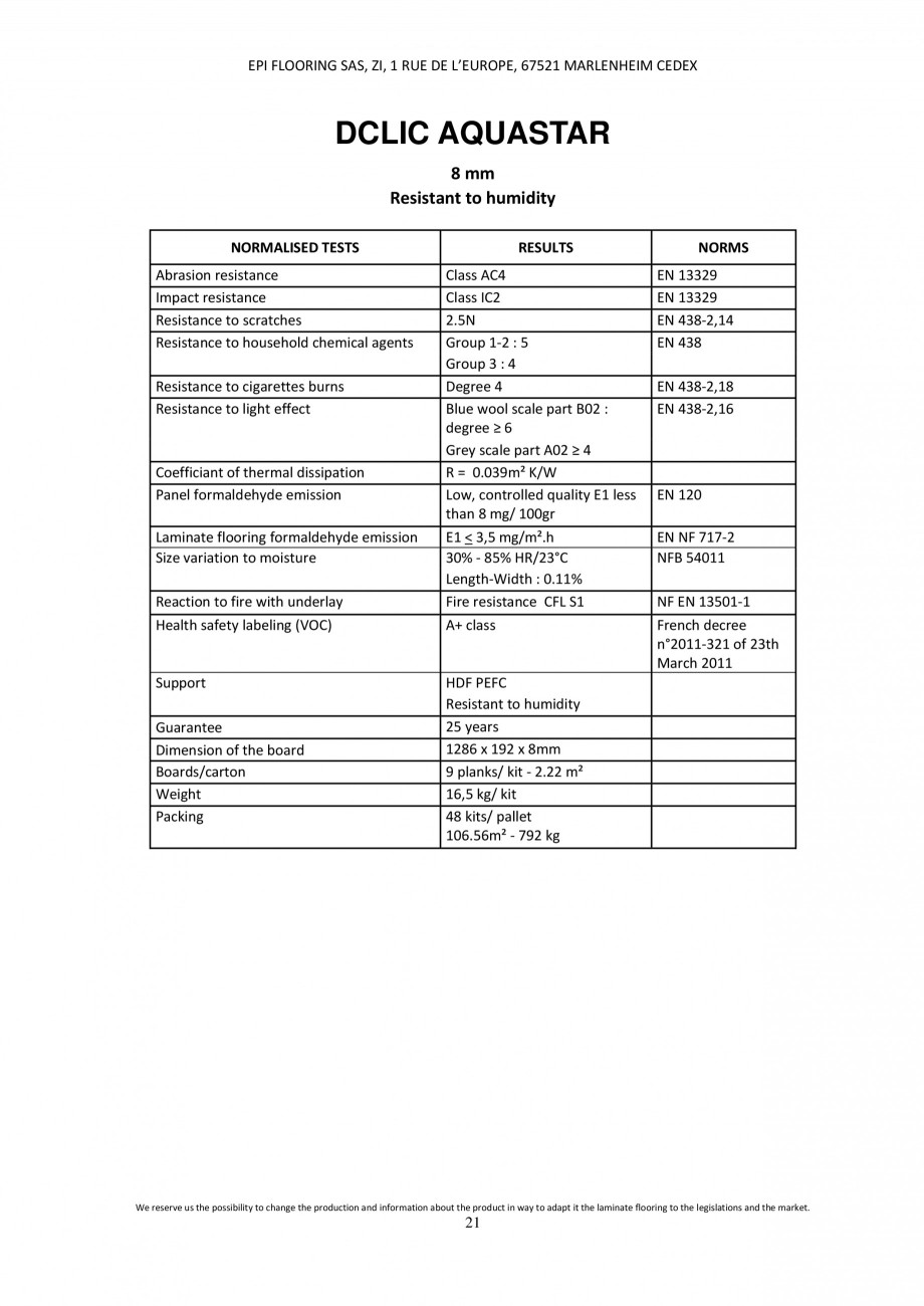 Pagina 20-Parchet laminat - Utilizare, montaj si informatii - Alsafloor ALSAFLOOR Sardinia Oak 619, Corsica...