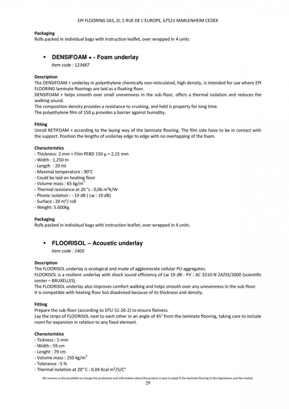 Pagina 28-Parchet laminat - Utilizare, montaj si informatii - Alsafloor ALSAFLOOR Sardinia Oak 619, Corsica...