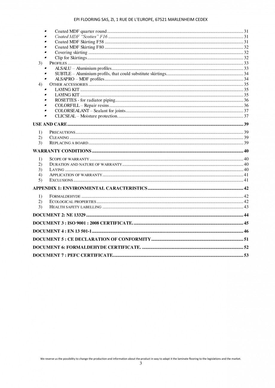 Pagina 30-Parchet laminat - Utilizare, montaj si informatii - Alsafloor ALSAFLOOR Sardinia Oak 619, Corsica...