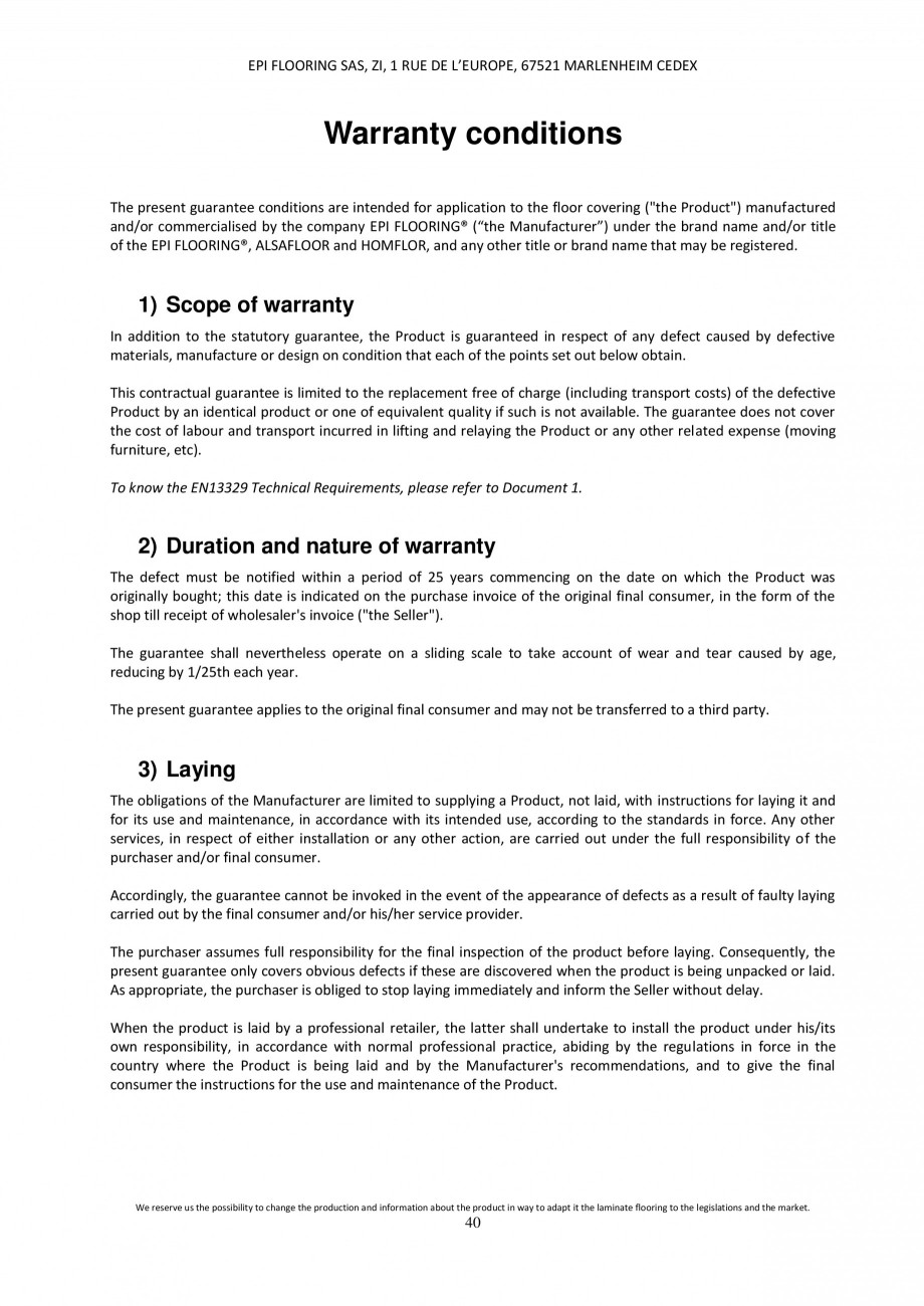 Pagina 40-Parchet laminat - Utilizare, montaj si informatii - Alsafloor ALSAFLOOR Sardinia Oak 619, Corsica...