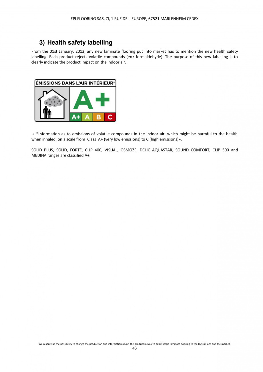 Pagina 43-Parchet laminat - Utilizare, montaj si informatii - Alsafloor ALSAFLOOR Sardinia Oak 619, Corsica...