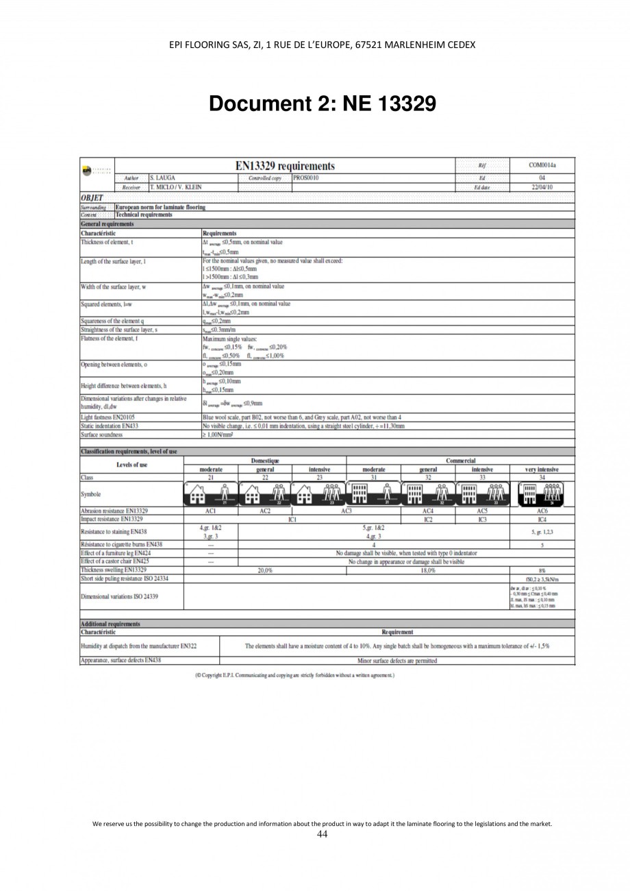 Pagina 44-Parchet laminat - Utilizare, montaj si informatii - Alsafloor ALSAFLOOR Sardinia Oak 619, Corsica...