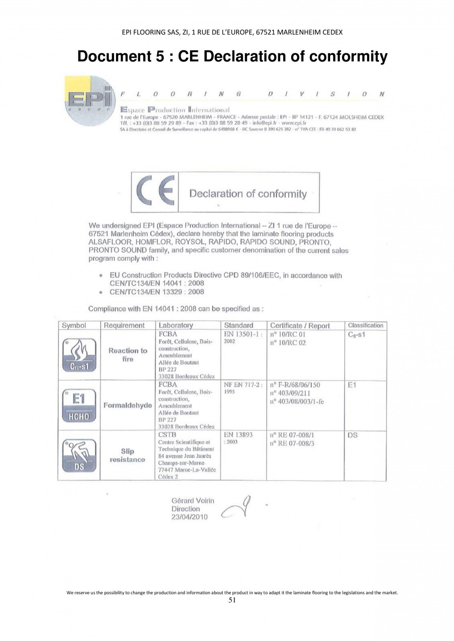 Pagina 51-Parchet laminat - Utilizare, montaj si informatii - Alsafloor ALSAFLOOR Sardinia Oak 619, Corsica...