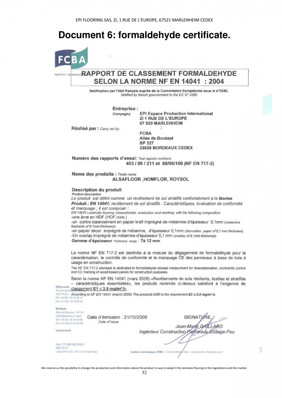 Pagina 52-Parchet laminat - Utilizare, montaj si informatii - Alsafloor ALSAFLOOR Sardinia Oak 619, Corsica...