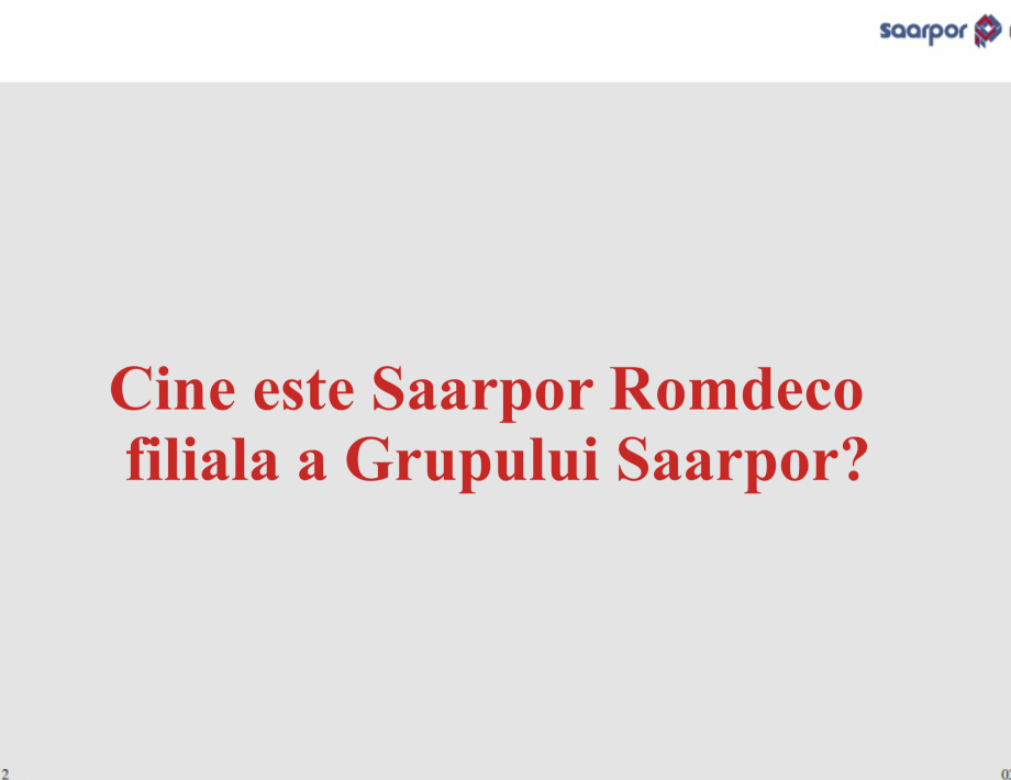 Pagina 2-Cine este Saarpor Romdeco?  Catalog, brosura Romana 