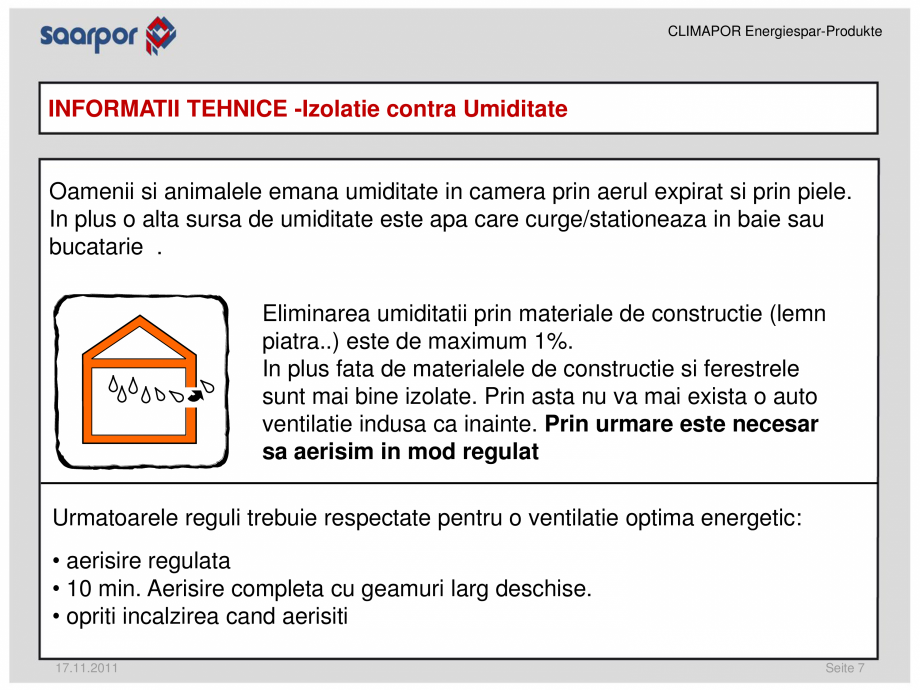Pagina 7-Produse pentru reducerea consumului de energie/materiale pentru izolatii CLIMAPOR Catalog, brosura...