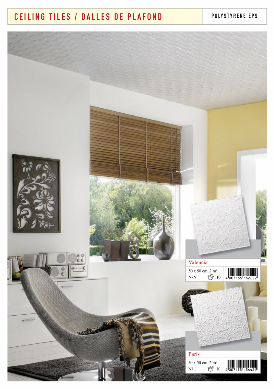 Pagina 2-Plafoane decorative din polistiren DECOSA Fisa tehnica Engleza 20

50 x 50 cm, 2 m2

50 x 50 cm, 2...