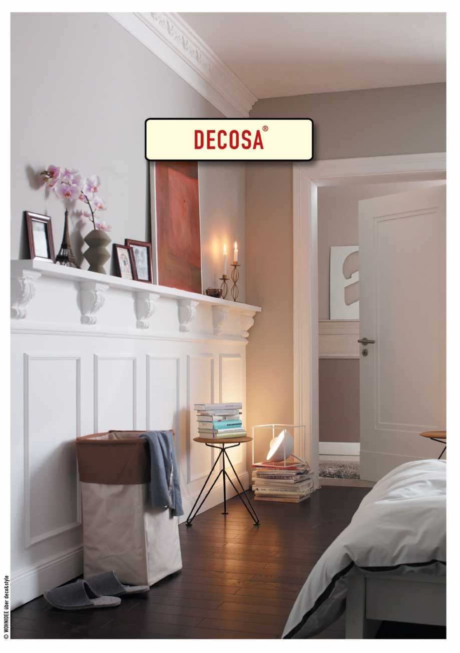 Pagina 1-Baghete decorative DECOSA Fisa tehnica Engleza © WOHNIDEE über deco&style

COVINGS / MOULURES

P ...
