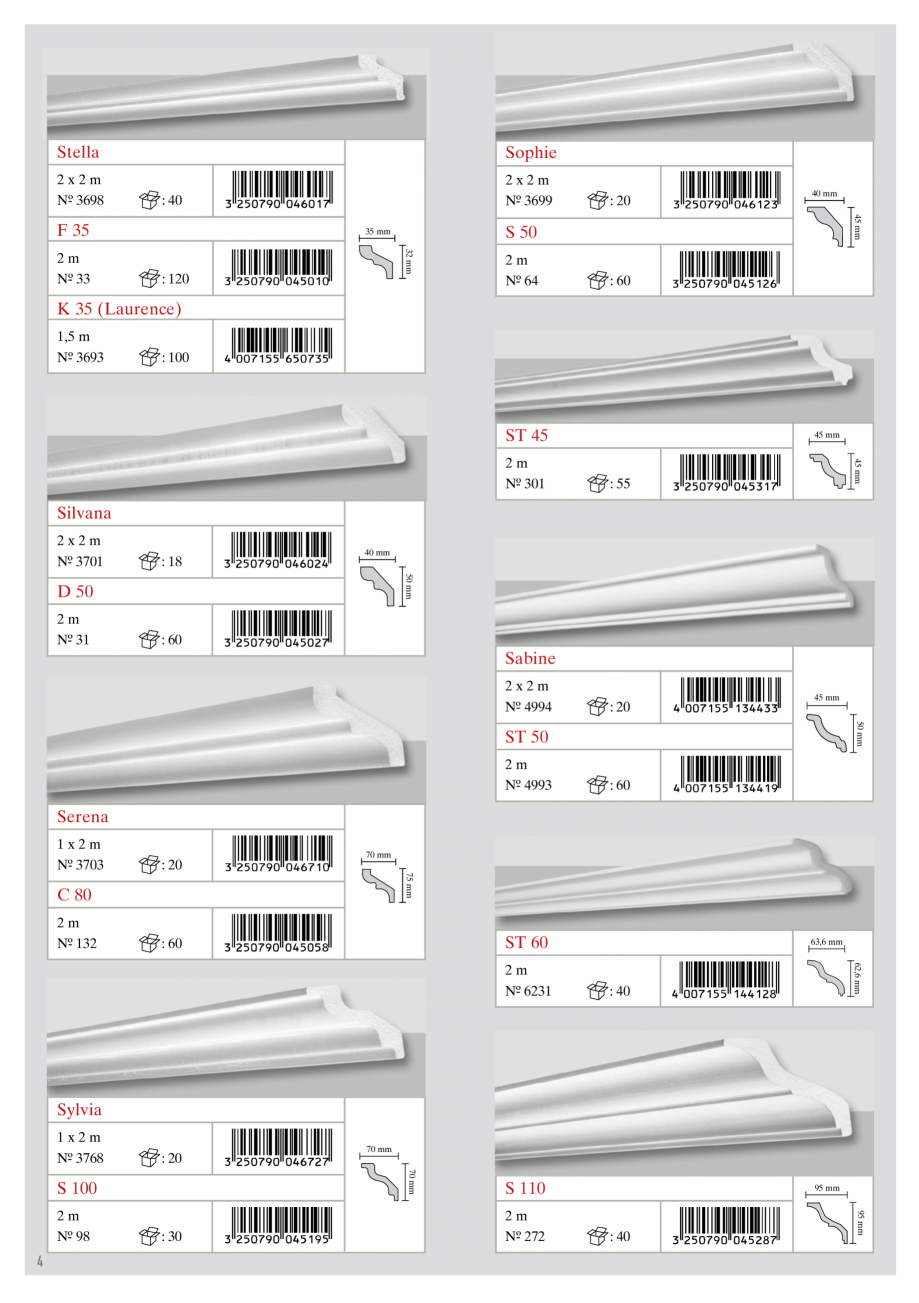 Pagina 4-Baghete decorative DECOSA Fisa tehnica Engleza 