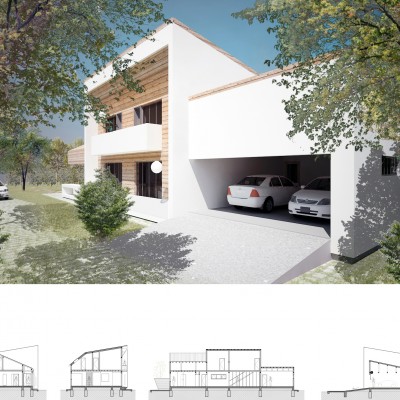 AsiCarhitectura Locuinta unifamiliala P+1E - garaj - Proiecte de case, proiecte de locuinte unifamiliale AsiCarhitectura