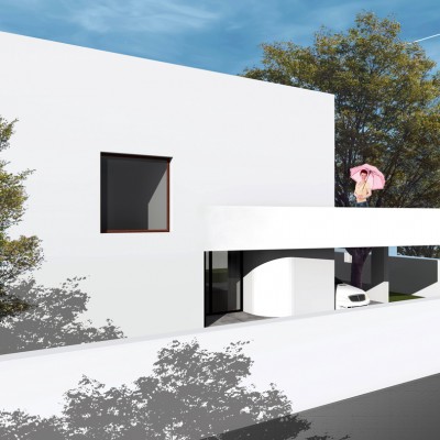 AsiCarhitectura Locuinta unifamiliara P+E+M Ilfov - fatada alba - Proiecte de case proiecte de locuinte unifamiliale