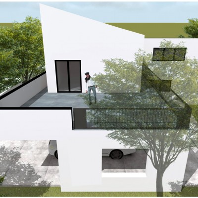 AsiCarhitectura Locuinta unifamiliara P+E+M Ilfov - terasa - Proiecte de case, proiecte de locuinte unifamiliale AsiCarhitectura