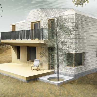 AsiCarhitectura Casa de vacanta P+M - Pitesti - imagine de ansamblu - Proiecte de case proiecte