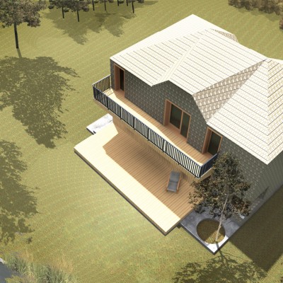 AsiCarhitectura Casa de vacanta P+M - Pitesti - vazuta de sus - Proiecte de case proiecte
