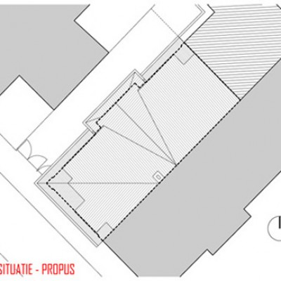 AsiCarhitectura Remodelare mansarda locuinta existenta - str Ioan Bianu - plan de situatie propus - Proiecte